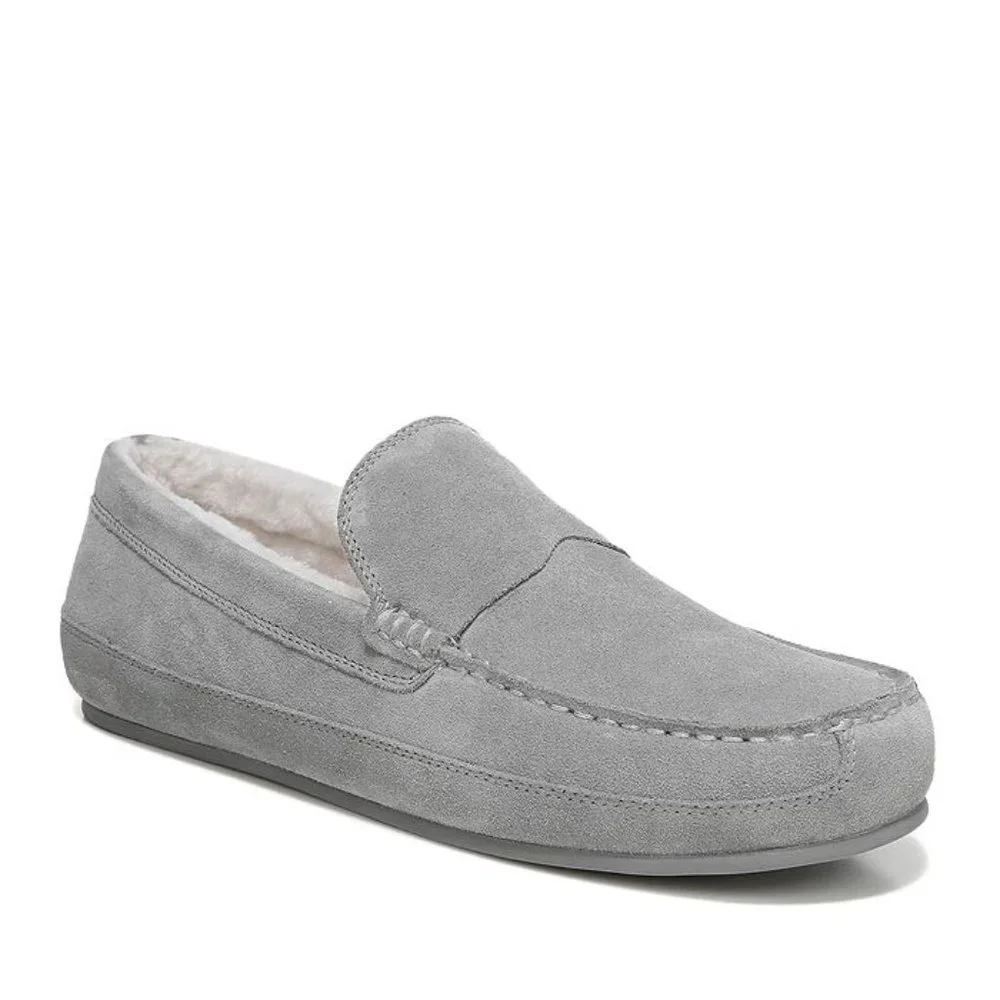 Vince Gibson Shearling Lined Moc Toe Slippers